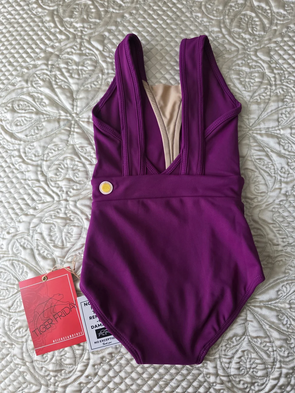 Tiger Friday Girls' Plum One-Piece Leotard